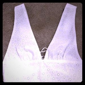 Lace-Up Back Tank Blouse